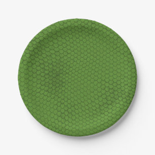 Plato De Papel Textura de piel de serpiente verde