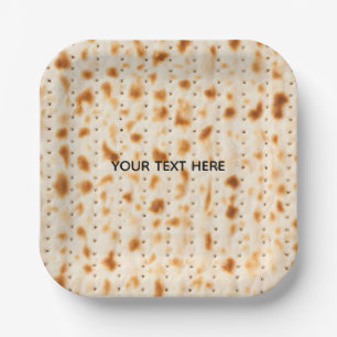 Plato De Papel Textura Gráfica Realista de Matzá Marrón Rústico