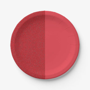 Plato de papel texturizado rojo de dos tonos – Per