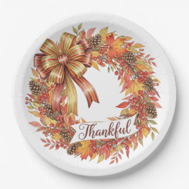 Plato De Papel Thankful Wreath