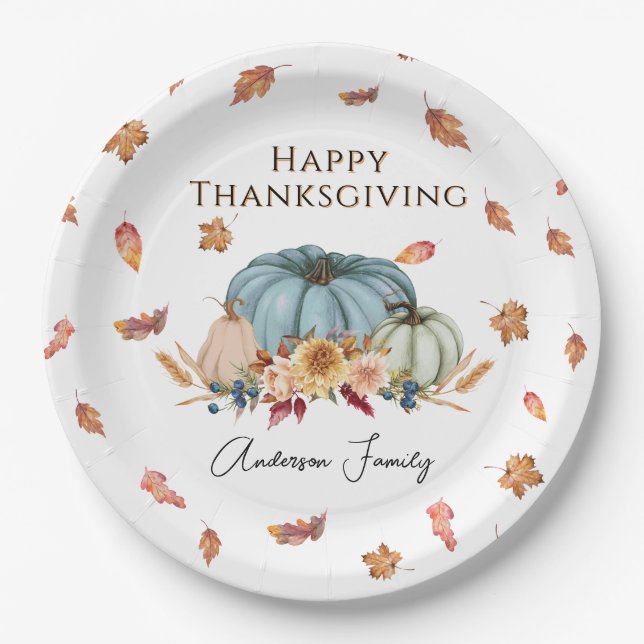Plato De Papel Thanksgiving Paper Plate (Anverso)