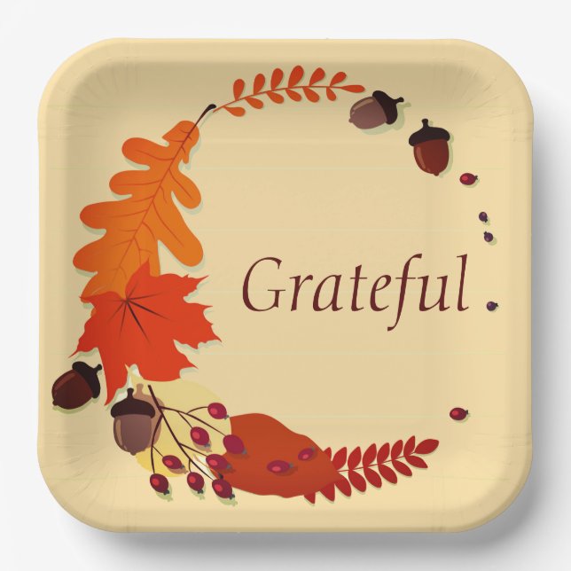 Plato De Papel Thanksgiving paper plates (Anverso)