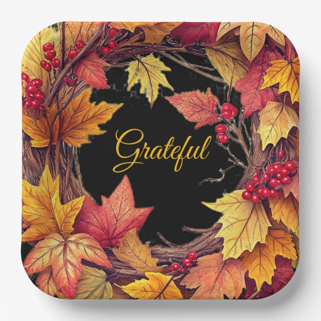 Plato De Papel Thanksgiving paper plates (Anverso)