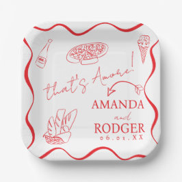 Plato De Papel That’s Amore Italian Doodles Wedding