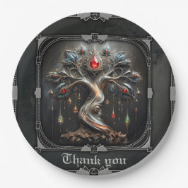 Plato De Papel  The Art Deco Tree of Life design. 