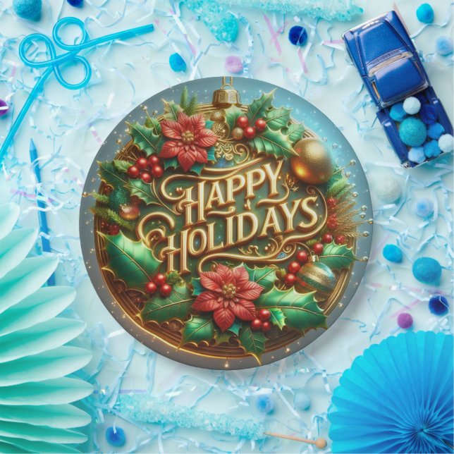 Plato De Papel The Christmas Table (Fiesta)