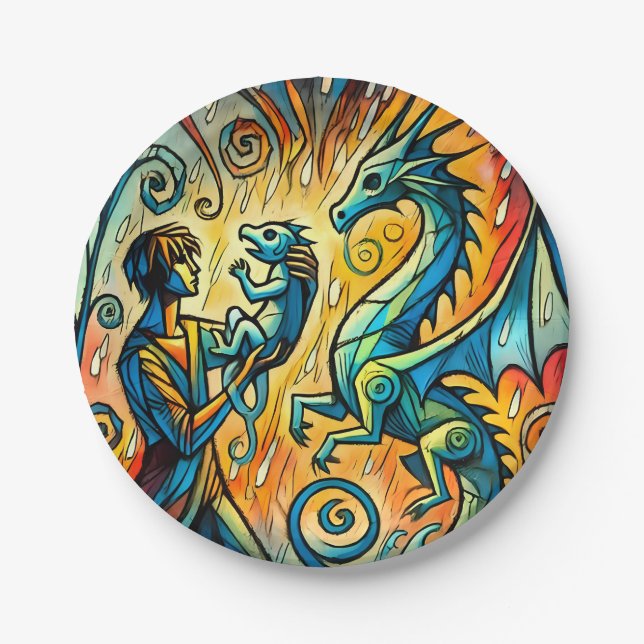 Plato De Papel  the dragon keeper (Anverso)