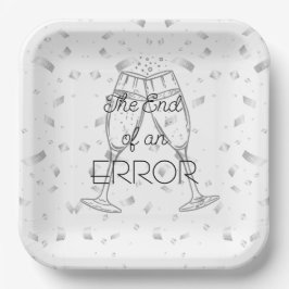 Plato De Papel The End of an Error Champagne Divorce Party