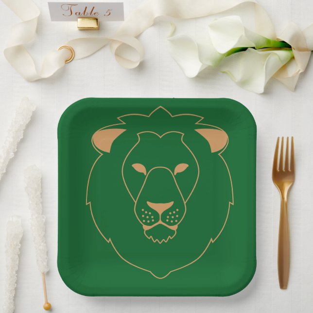Plato De Papel The Lion's Gaze: Golden Contour (Boda)