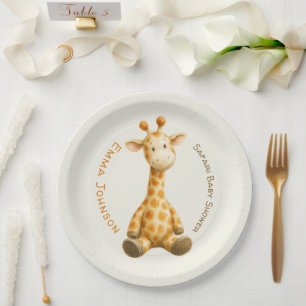Plato De Papel The Little Explorer Safari Friends Baby Shower