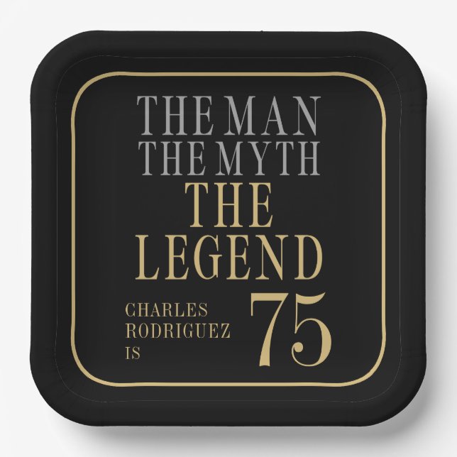 Plato De Papel The Man The Myth The Legend 75th Birthday (Anverso)