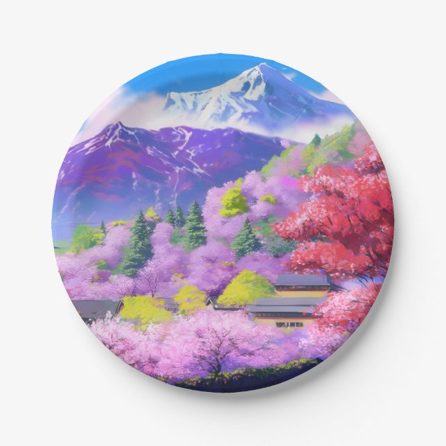 Plato De Papel The mountains of japan (Anverso)