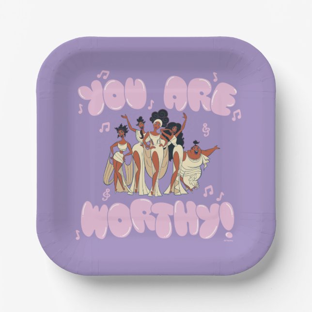 Plato De Papel The Muses - You Are Worthy Paper Plates (Anverso)