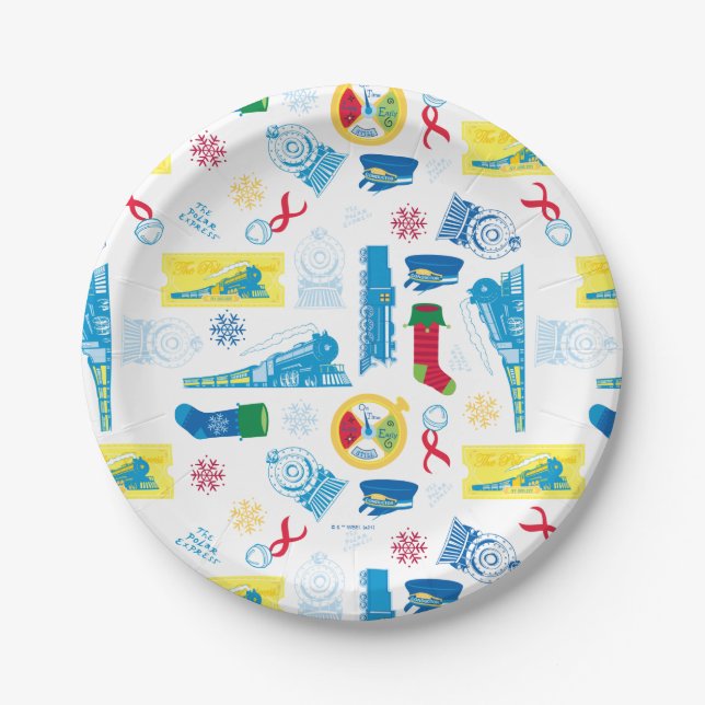 Plato De Papel The Polar Express | Christmas Icon Pattern (Anverso)