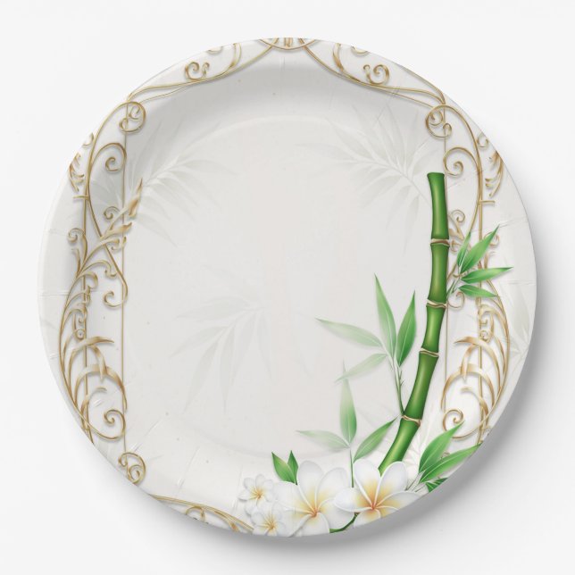 Plato De Papel The Tropical Imperial Bamboo Garden Wedding  (Anverso)