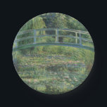 Plato De Papel The Water-Lily Pond, Landscape Oil Painting, Monet<br><div class="desc">Claude Monet, 1899, GIverny, France oil on canvas mostly monochromatic fine art landscape impressionist oil painting depicting a serene tranquil peaceful pond full of soft pale pink blooming water lilies and green lily pads, with a green bridge over it. weeping willows and other trees can be seen in the background...</div>