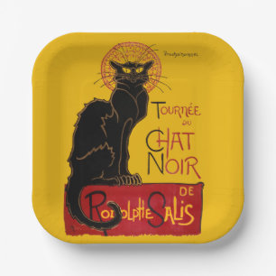 Plato De Papel Theophile Steinlen - Le Chat Noir Vintage