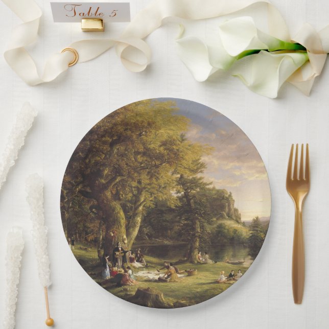Plato De Papel Thomas Cole The Pic-Nic (Boda)