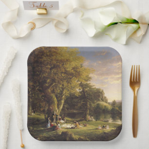 Plato De Papel Thomas Cole The Pic-Nic