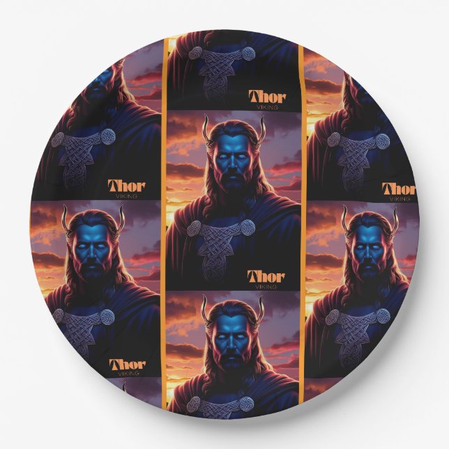 PLATO DE PAPEL THOR VIKING  (Anverso)