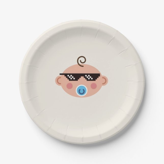 Plato De Papel Thug life baby plates (Anverso)