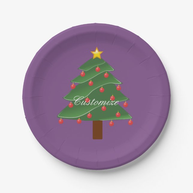 Plato De Papel Thunder_Cove de árbol de Navidad (Anverso)