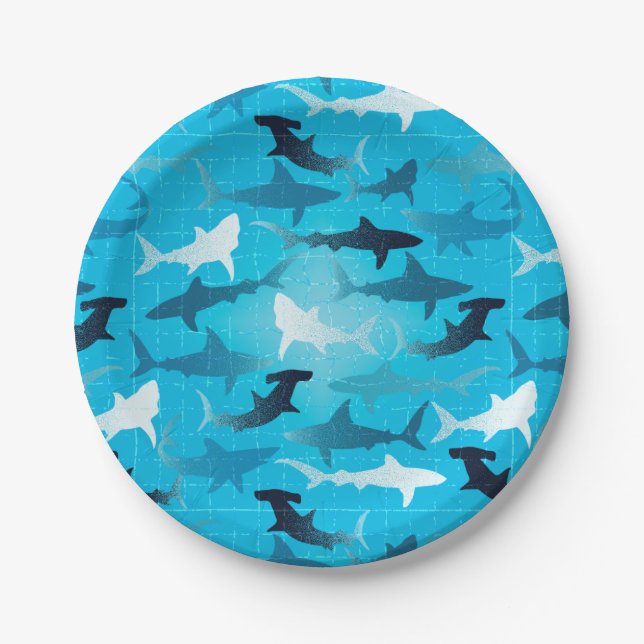 Plato De Papel ¡tiburones! (Anverso)