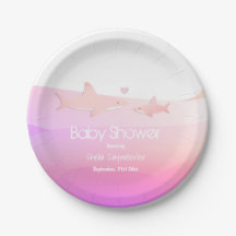 Tiburones cortos y rosa oceánico | BABY SHOWER