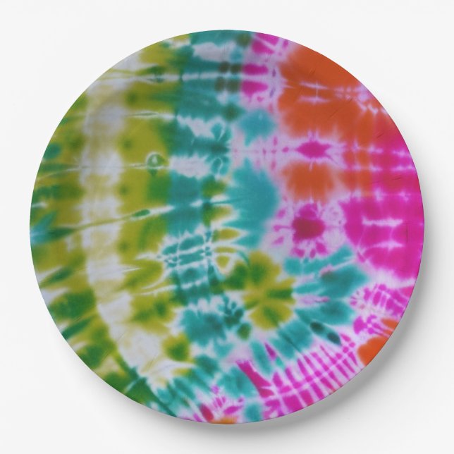 Plato De Papel Tie Dye (Anverso)