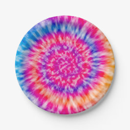 Plato De Papel Tie Dye