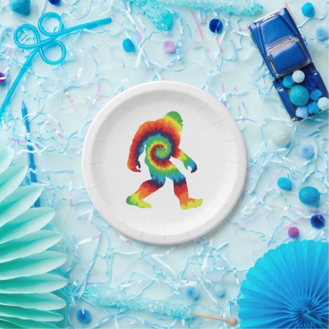 Plato De Papel Tie Dye Bigfoot (Fiesta)