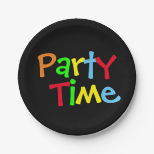 Plato De Papel Tiempo de fiesta