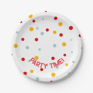 Plato De Papel Tiempo de Fiesta de Circo Bolas Coloridas Niños