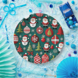 Plato De Papel Tiempo de navidades