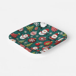 Plato De Papel Tiempo de navidades