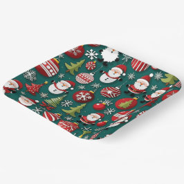 Plato De Papel Tiempo de navidades