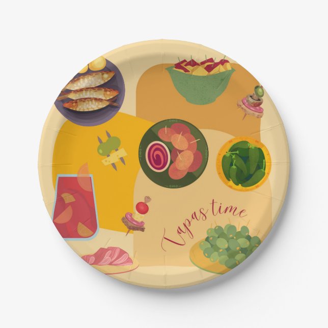 Plato De Papel Tiempo de Tapas (Anverso)