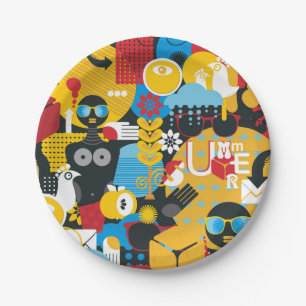 Plato De Papel Tiempo de verano