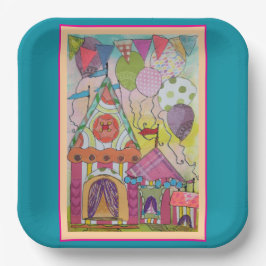 Plato De Papel Tiendas de circo y globos