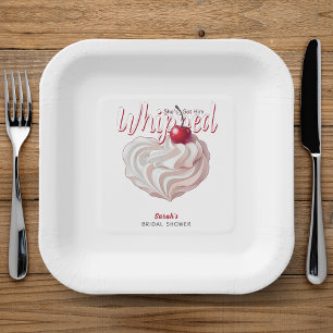 Plato De Papel Tiene a Él con Crema Batida Desayuno de Boda de Ce