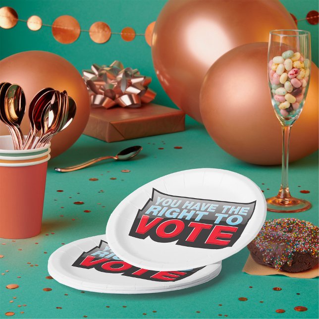 Plato De Papel Tienes Derecho A Votar (Subido por el creador)