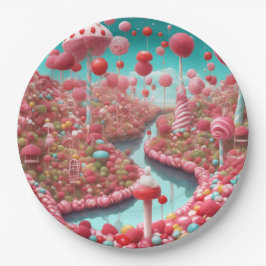 Plato De Papel tierra de caramelos