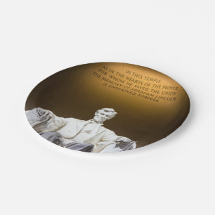 Plato De Papel Tierra de Lincoln