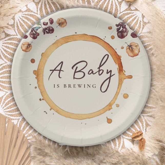 Plato De Papel Tifografía Rusa Café frijol Baby Shower (Subido por el creador)