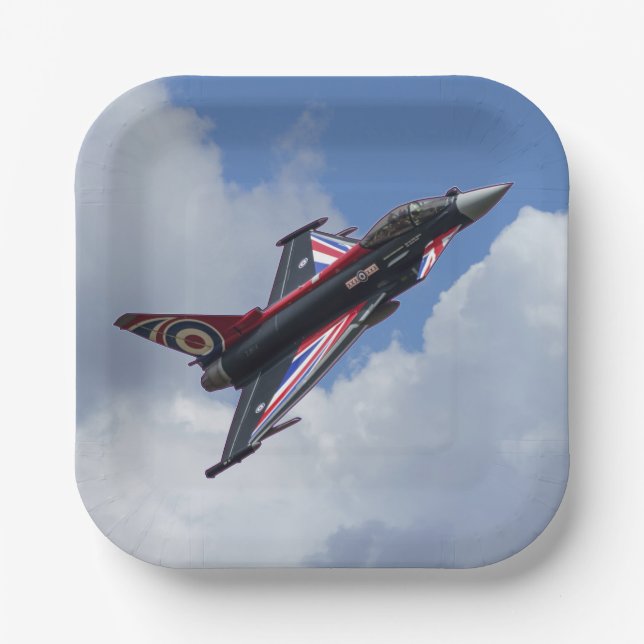 Plato De Papel Tifón de Union Jack (Anverso)