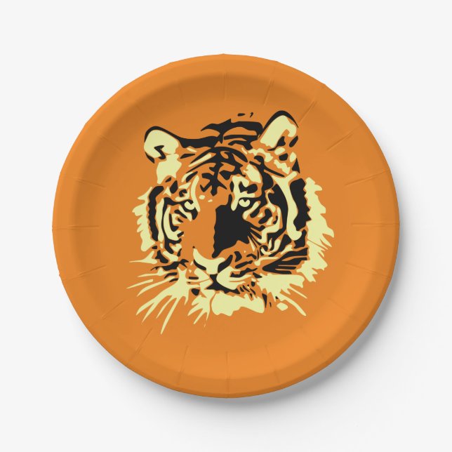 Plato De Papel Tigre (Anverso)