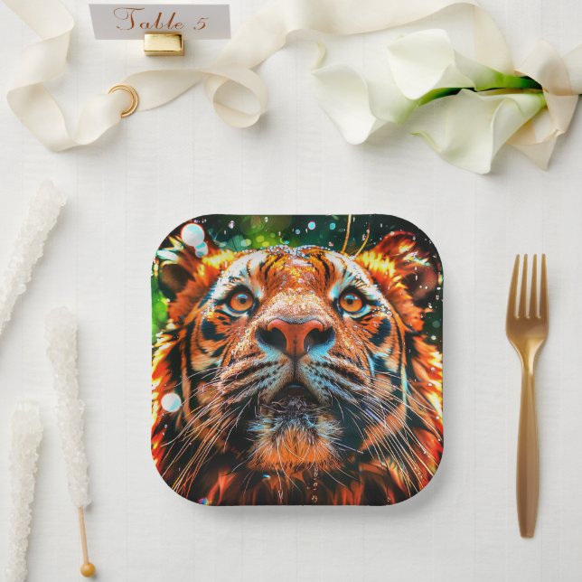 Plato De Papel Tigre (Boda)