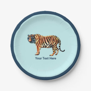 Plato De Papel Tigre de Siberia