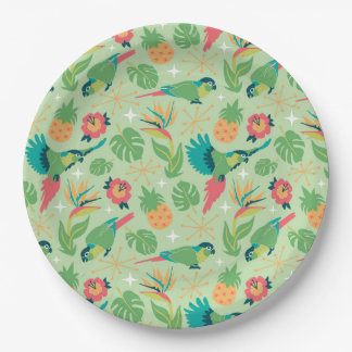 Plato De Papel Tiki Parrot Paper Plates