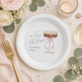 Plato De Papel Tini Bit Closer Despedida de Soltera 